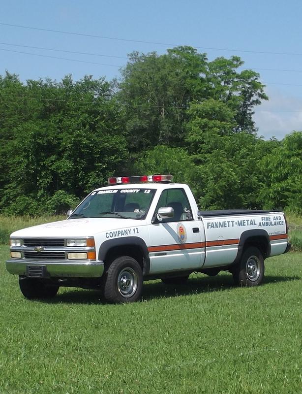 1995 Chevrolet 2500 Pickup as Utility 12
In service from 1999 to 2021
Brush 12 1999 to 2012
Utility 12 2012 to 2021
Bought from Thomas Mouse Auto Sales 
Chambersburg, Pennsylvania
Sold to an individual in Millerstown, Pennsylvania